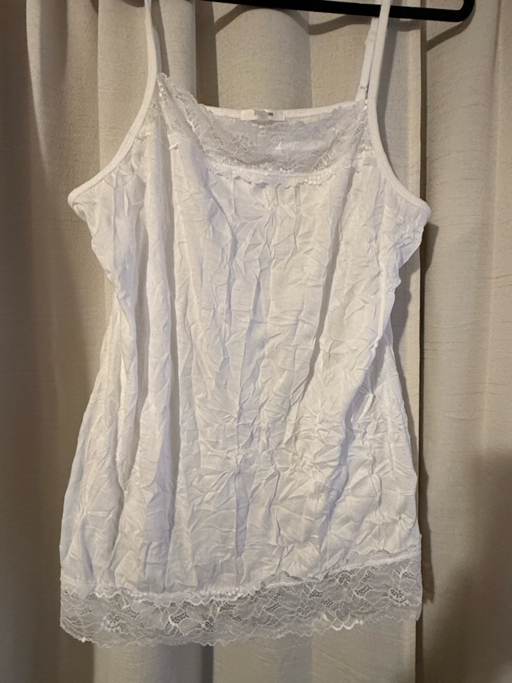 Maurices White Lace-Trim Spaghetti Strap Camisole